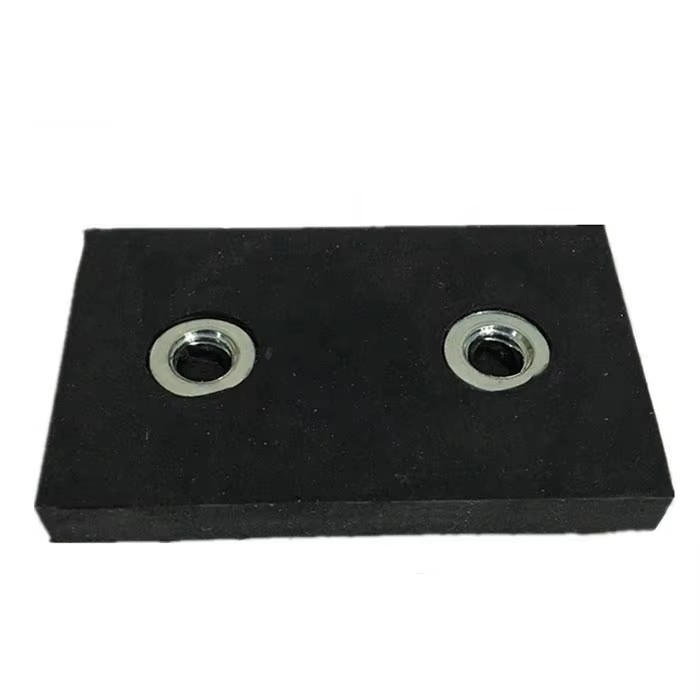 Custom Rubber POT Coated Neodymium Rectangular Magnets With Two Holes suppliers